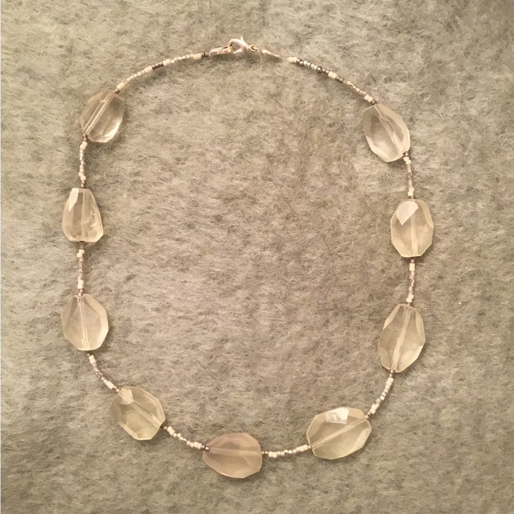 Anthropologie Crystal and Beaded Necklace